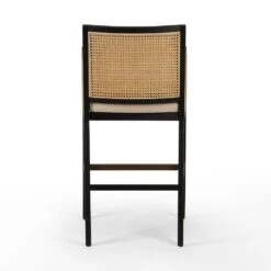 Thayer Cane Bar Stool - Savile Flax -France and So Furniture 109035 018 BCK 1