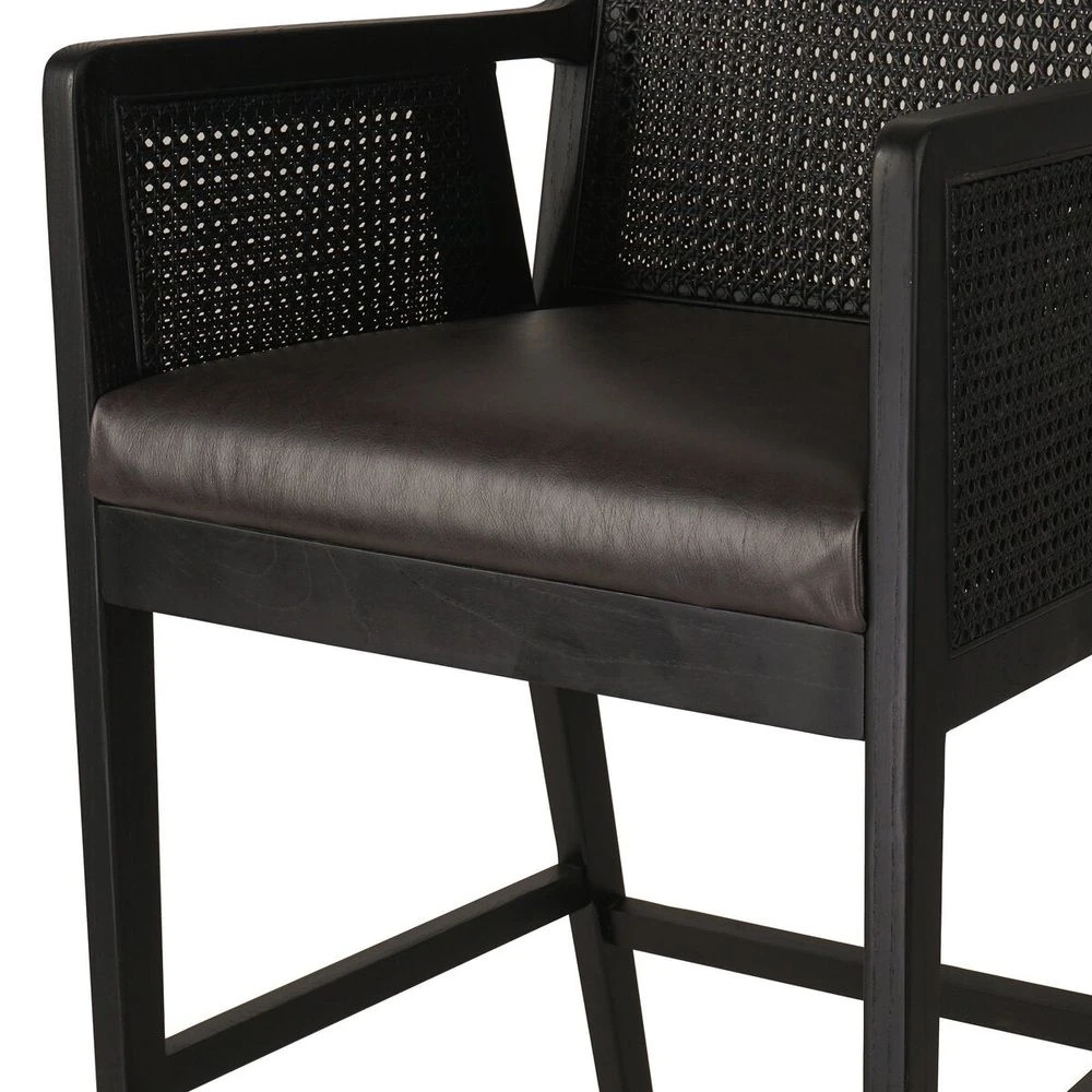 Thayer Cane Bar + Counter Stool - Bar Stool - Brushed Ebony - Sonoma Black 8 Thayer Cane Bar + Counter Stool - Bar Stool - Brushed Ebony - Sonoma Black - Image 8