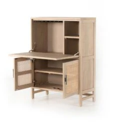 Spencer Bar Cabinet - Natural Mango -France and So Furniture 109084 002 OPN 1