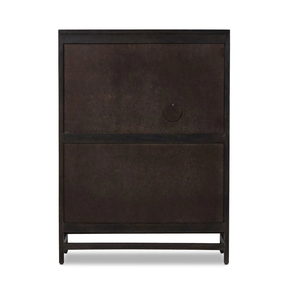 Spencer Bar Cabinet - Black W/ Black Wash Mango 12 Spencer Bar Cabinet - Black W/ Black Wash Mango - Image 12