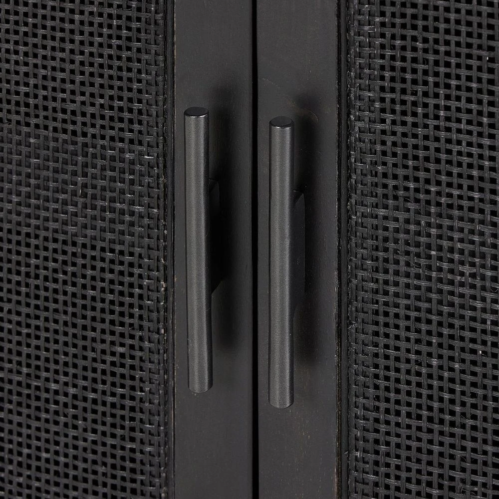 Spencer Bar Cabinet - Black W/ Black Wash Mango 8 Spencer Bar Cabinet - Black W/ Black Wash Mango - Image 8