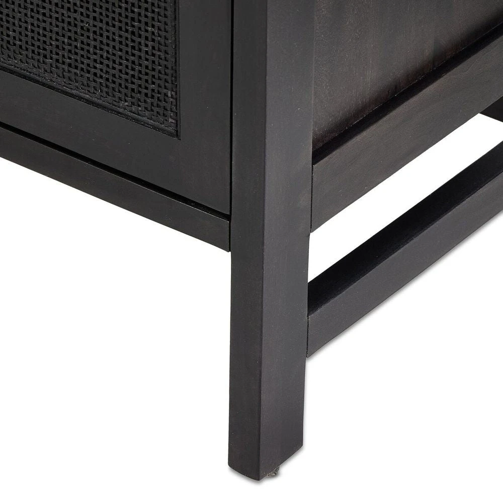 Spencer Bar Cabinet - Black W/ Black Wash Mango 20 Spencer Bar Cabinet - Black W/ Black Wash Mango - Image 20