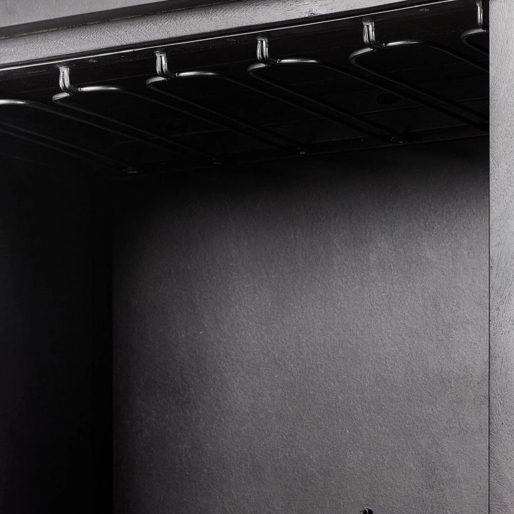 Spencer Bar Cabinet - Black W/ Black Wash Mango 10 Spencer Bar Cabinet - Black W/ Black Wash Mango - Image 10