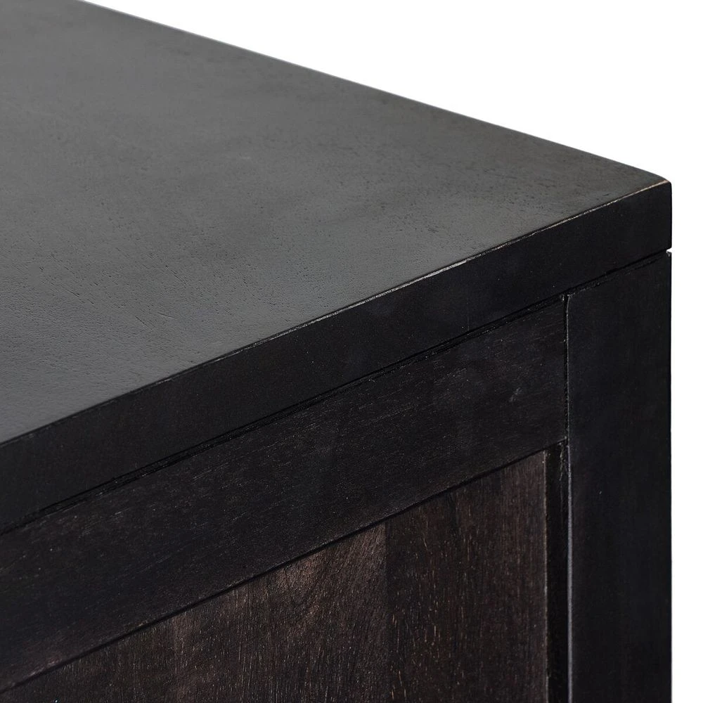 Spencer Bar Cabinet - Black W/ Black Wash Mango 18 Spencer Bar Cabinet - Black W/ Black Wash Mango - Image 18