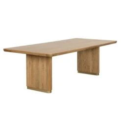 Kalla Dining Table - 96" - Rectangular - Rustic Oak -France and So Furniture 110992 1