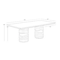Alanya Dining Table - 84" - Rectangular -France and So Furniture 111366 30