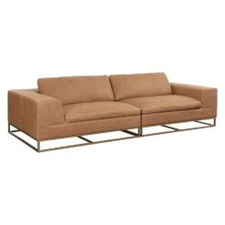 Ira Leather Sofa - Camel 10 Ira Leather Sofa - Camel -France and So Furniture 111478