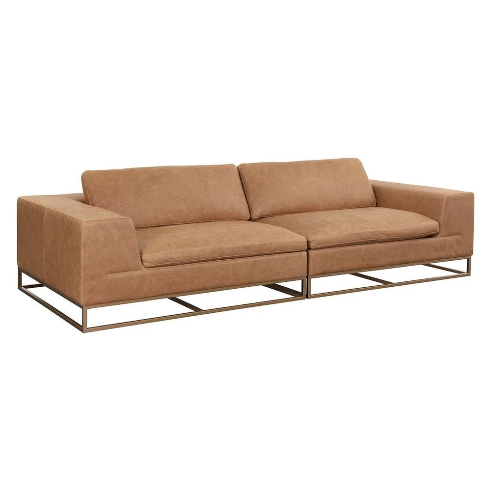 Ira Leather Sofa - Camel 4 Ira Leather Sofa - Camel - Image 4
