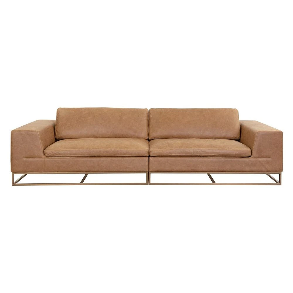 Ira Leather Sofa - Camel 1 Ira Leather Sofa - Camel