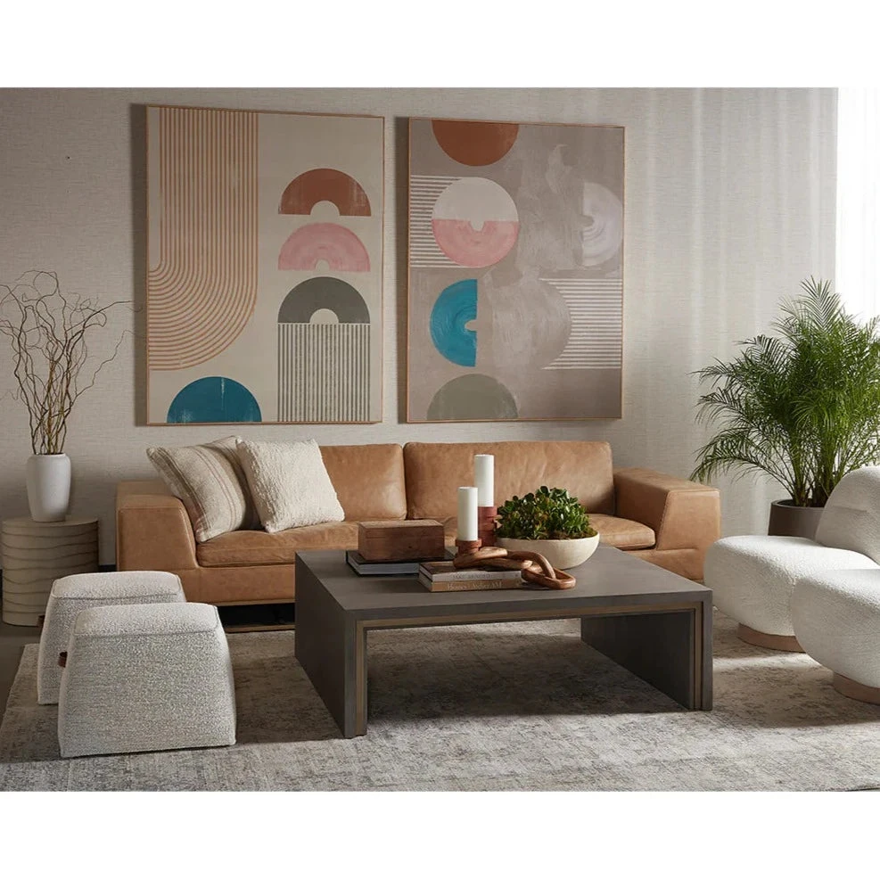 Ira Leather Sofa - Camel 2 Ira Leather Sofa - Camel - Image 2