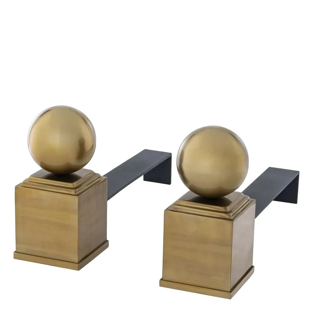 Viviers Andiron Set Of 2 5 Viviers Andiron Set Of 2 - Image 5