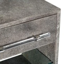 Vernet Bedside Chest - Clear -France and So Furniture 128121 2 cassian natural hide bedside chest 1 1