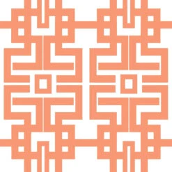 Aztec Wallpaper -France and So Furniture 12 BLUSH Aztec Coral 04