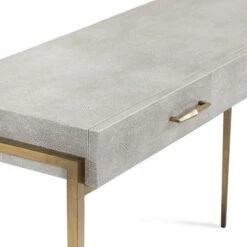 Leander Desk / Console - Brass -France and So Furniture 139020 2 morand grey shagreen gold console desk 1