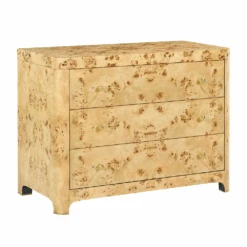Roland 3 Drawer Chest - Natural Burl