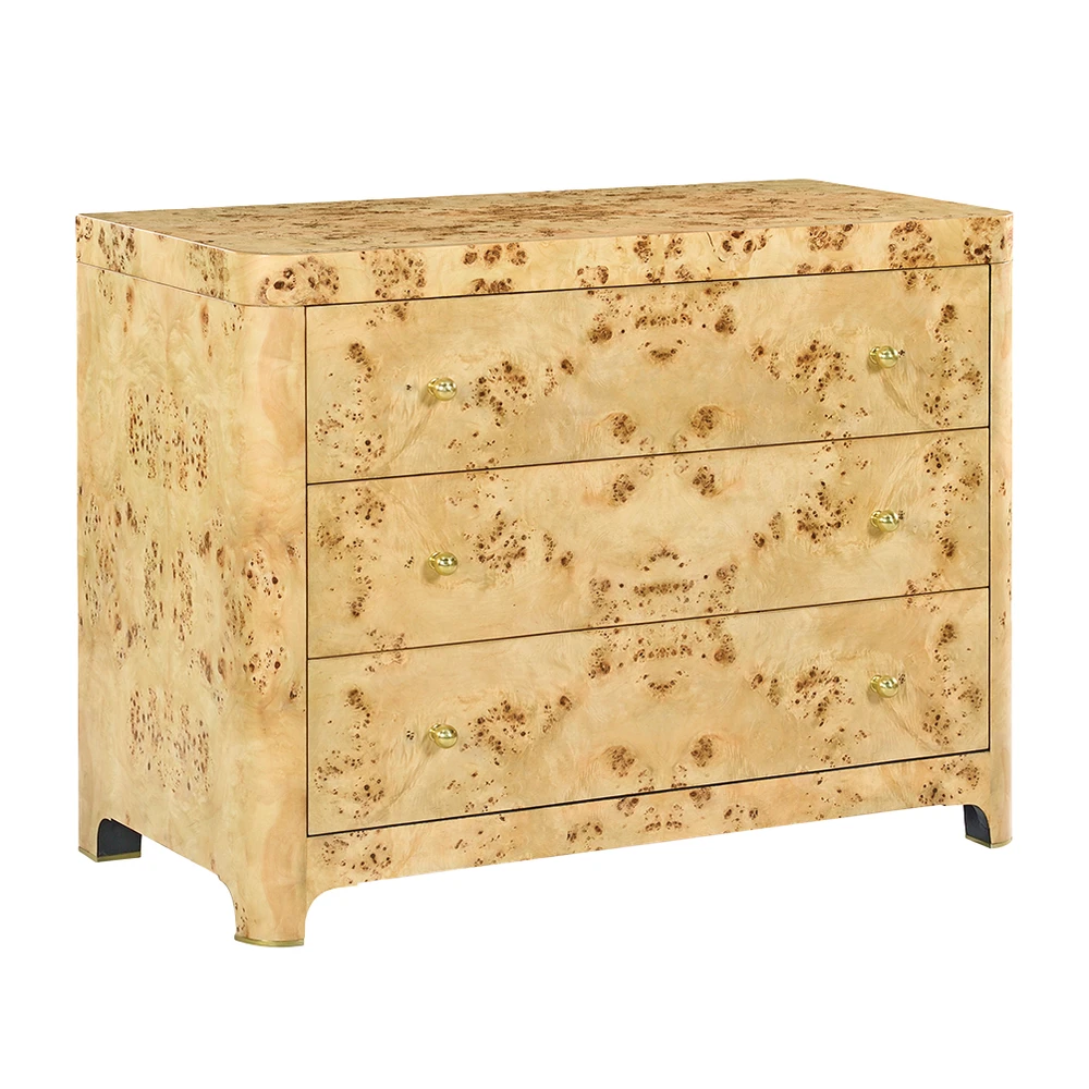Roland 3 Drawer Chest - Natural Burl 1 Roland 3 Drawer Chest - Natural Burl