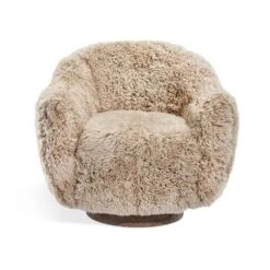 Simone Swivel Chair - Morel Taupe