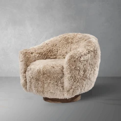 Simone Swivel Chair - Morel Taupe -France and So Furniture 145236 edit