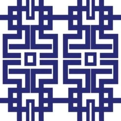 Aztec Wallpaper -France and So Furniture 14 BLUSH Aztec Navy 04