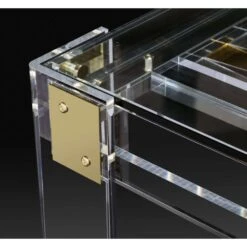 Camille Acrylic Backgammon Table - Clear -France and So Furniture 165081 3 1