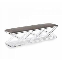 Asher Large King Bench -France and So Furniture 179072 asher king acrylic grey velvet bench 34513e82 67c5 43c3 83d0 984bc8a99268 1