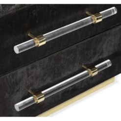 Cassian 3 Drawer Chest - Black/ Brass -France and So Furniture 188120 2 3dc39673 c36b 4827 b60b 1cd8f3ea3578