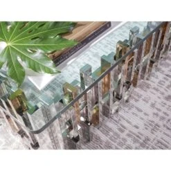 Cityscape Rectangular Cocktail Table - Stainless Steel -France and So Furniture 2041 945C DET