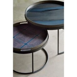 Organic Glass Tray - Black 7 Organic Glass Tray - Black -France and So Furniture 20726Round tray coffee table set 20910 20913 WEB jpg