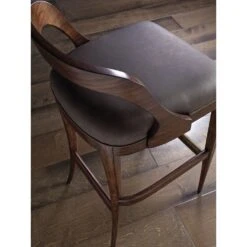 Beale Low Back Bar Stool - Warm Brown Mahogany -France and So Furniture 2104 896 01 DET