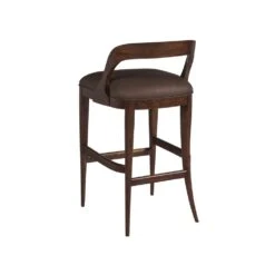 Beale Low Back Bar Stool - Warm Brown Mahogany -France and So Furniture 2104 896 01 PER BAK