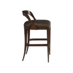 Beale Low Back Bar Stool - Warm Brown Mahogany -France and So Furniture 2104 896 01 SID