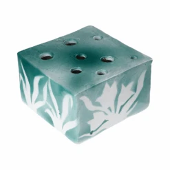 Tulipiere, Turquoise With White Flowers