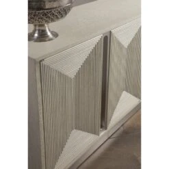 Gradient Long Media Console - Antiqued White -France and So Furniture 2119 908 DET