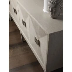 Logan Convertible Long Media Console/Buffet - Antiqued White -France and So Furniture 2149 907 DET 1