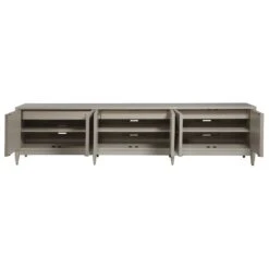 Logan Convertible Long Media Console/Buffet - Antiqued White -France and So Furniture 2149 907 STR OPEN SHORT