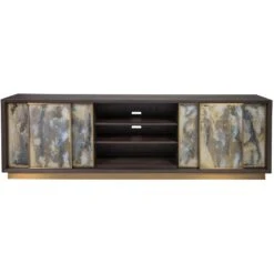 Verbatim Long Media Console - Dark Brown -France and So Furniture 2170 910 OPEN 2