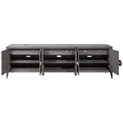 Appellation Long Media Console - Gray -France and So Furniture 2200 908 STR OPEN