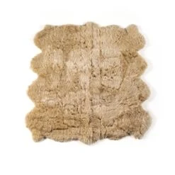 Sylas Lambskin Rug - Beige - 5.75X5.75'