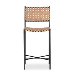 Idrina Counter Stool - Natural Leather