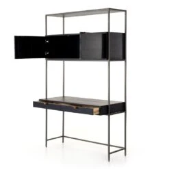 Troy Modular Wall Desk - Black Wash Poplar -France and So Furniture 223959 002 OPN 1 df171e88 e3bd 4ee2 bcae 3908dba801b3