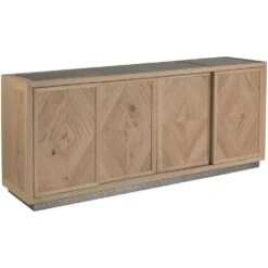 Verite Media Console - Light Oak