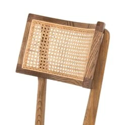 Talitha Bar + Counter Stool - Counter Stool - Toasted Nettlewood W/ Savile Flax -France and So Furniture 224123 035 DET 1