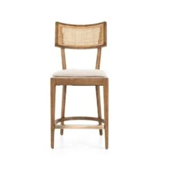 Talitha Bar + Counter Stool - Counter Stool - Toasted Nettlewood W/ Savile Flax