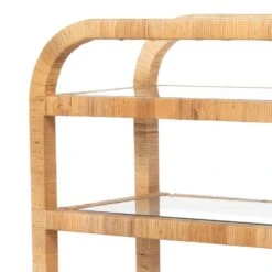 Daphne Bar Cart - Wrapped Honey Rattan 15 Daphne Bar Cart - Wrapped Honey Rattan -France and So Furniture 224319 001 DET 5