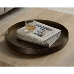 Engraved Tray - Etched Brass -France and So Furniture 224725 001 VIG 1