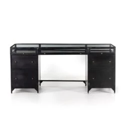 Augustus Box Executive Desk - Black