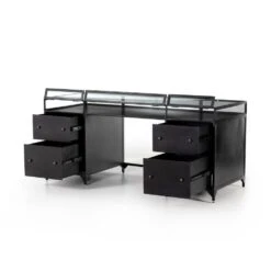 Augustus Box Executive Desk - Black -France and So Furniture 224897 002 OPN 1
