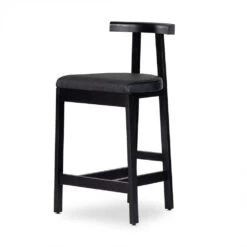Evanna Counter Stool - Black Leather -France and So Furniture 225104 003 PRM 1 ea7b23f1 9c0c 400a a09f 8b20c2148947