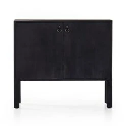 Calloway Bar Cabinet - Black Wash Poplar