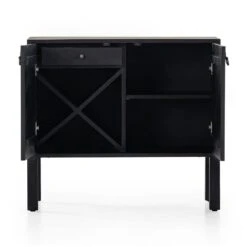 Calloway Bar Cabinet - Black Wash Poplar -France and So Furniture 225870 002 OPN 1